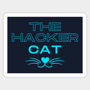 The hacker cat funny design Magnet